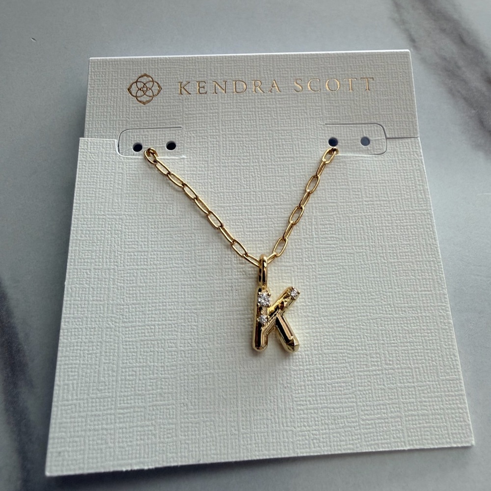 Kendra Scott Gold 'K' Pendant Necklace